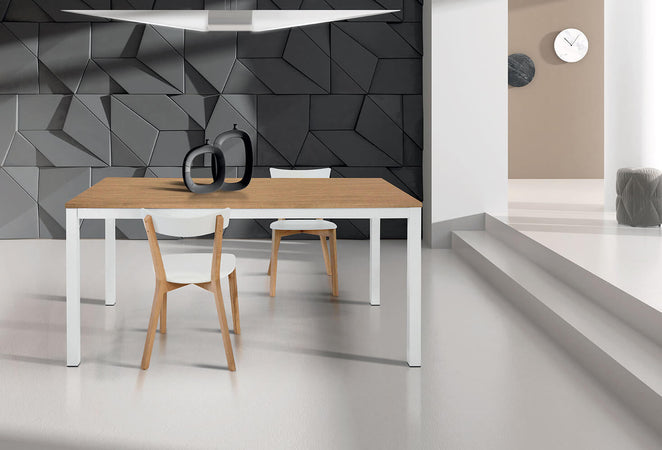 BRENDON---tavolo-da-pranzo-moderno-allungabile-70x110/160-Bianco-Milani-Home