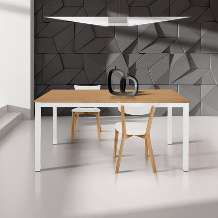 BRENDON---tavolo-da-pranzo-moderno-allungabile-80x120/170-Bianco-Milani-Home