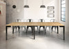 BRENT---tavolo-da-pranzo-consolle-90x50/100/150/200/250/301-Nero-Milani-Home