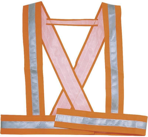 Bretelle Alta Visibilità Arancio Fasce Riflettenti Cantiere Geometra Tecnico