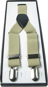 Bretelle-Beige-Uomo-Donna-Con-Clip-Unisex-Elasticizzate-Regolabili-Braces