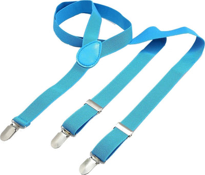 Bretelle Elasticizzate Tinta Unita Uomo Donna Cinghia Regolabile Azzurre Moda/Uomo/Accessori/Bretelle Trade Shop italia - Napoli, Commerciovirtuoso.it
