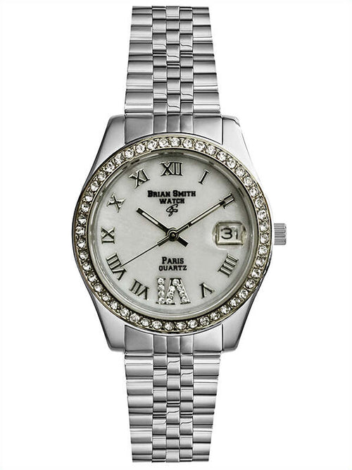 BRIAN-SMITH---OROLOGIO-AL-QUARZO-PARIS-ARGENTO/BIANCO---3626