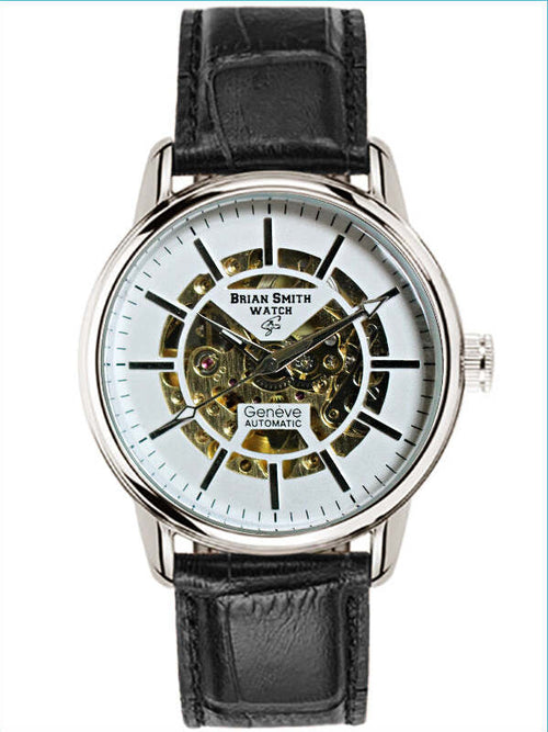 BRIAN-SMITH---OROLOGIO-AUTOMATICO-GENEVE-NERO/BIANCO/ARGENTO---1722