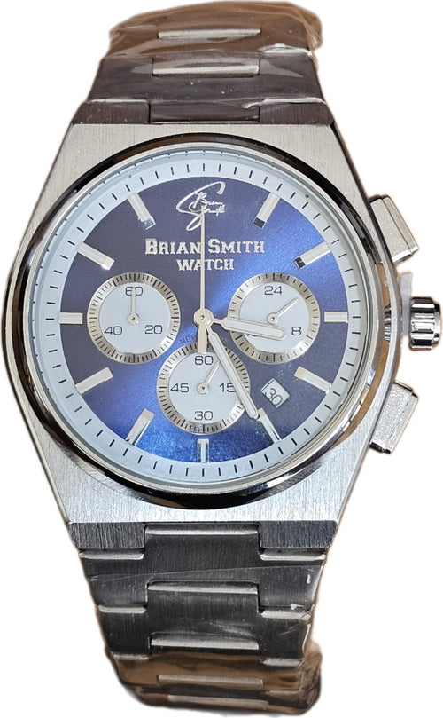 BRIAN-SMITH---OROLOGIO-CRONOMETRO-NEW-YORK-ARGENTO/BLU---3184