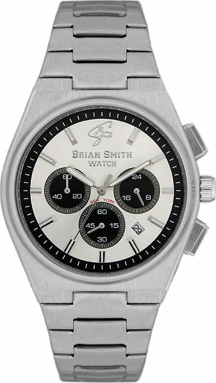 BRIAN-SMITH---OROLOGIO-CRONOMETRO-NEW-YORK-ARGENTO/NERO---3184