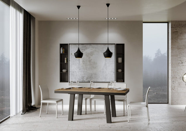 Tavolo "Cesena" allungabile in legno per sala da pranzo