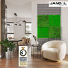 JANGAL Pannelli acustici Modulabili in FLORA sintetica ULTRAREALISTICA 52x52cm mod. BRIGHT GREEN - Eternal Parquet