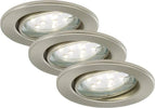 BRILONER---3-FARETTI-LED-INCASSO-3W--GU10-250LM-NICHEL-SATINATO