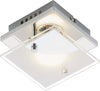 BRILONER---APPLIQUE-LED-TOM-1-x-GU10-3-watt-250-lumen-3000K-CROMO-E-VETRO-SATINATO