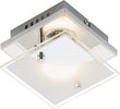 BRILONER---APPLIQUE-LED-TOM-1-x-GU10-3-watt-250-lumen-3000K-CROMO-E-VETRO-SATINATO