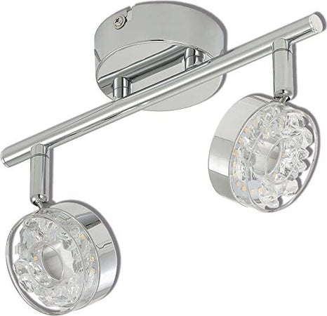 BRILONER---BARRA-2-FARETTI-LED-ORIENTABILI-3,5W-350LM-3.000K---STRUTTURA-IN-METALLO/PLASTICA-CROMATA-260MM
