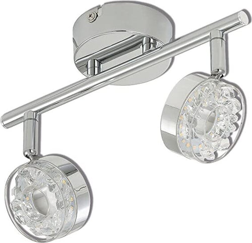 BRILONER---BARRA-2-FARETTI-LED-ORIENTABILI-3,5W-350LM-3.000K---STRUTTURA-IN-METALLO/PLASTICA-CROMATA-260MM