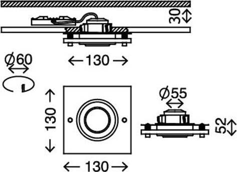 BRILONER---FARETTO-DA-INCASSO-LED-1X5W-400LM-FISS-QUADRATO-IP44