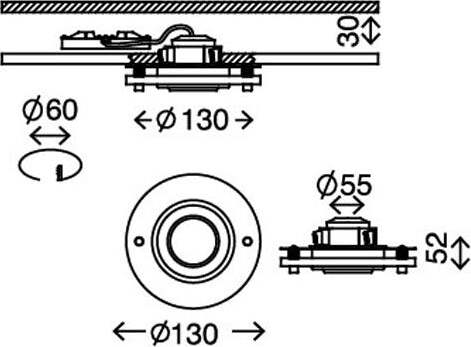 BRILONER---FARETTO-DA-INCASSO-LED-1X5W-400LM-FISSO-IP44