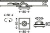BRILONER---FARETTO-DA-INCASSO-LED-1X5W-400LM-IP44-QUADRATO-FISSO-ALLUMINIO