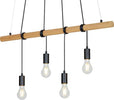 BRILONER---LAMPADARIO-A-SOSPENSIONE-90CM--LEGNO-BRILLANTE/MONTATURA-NERA