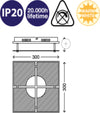 BRILONER---PLAFONIERA-4-LED---3W-250LM-3000K-CROMO/VETRO-SATINATO