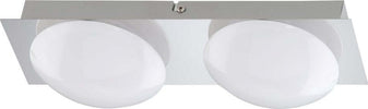 Briloner---PLAFONIERA-Cromo-Bianco-Angolare-2-X-5W-800lm-Caldo-34cm