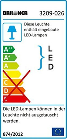Briloner---PLAFONIERA-Cromo-Bianco-Angolare-2-X-5W-800lm-Caldo-34cm