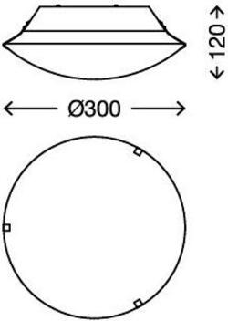 BRILONER---PLAFONIERA-GALAXIS-IN-VETRO-DECORATO-12W-LED-DIAMETRO-30CM