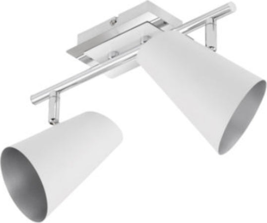 BRILONER---PLAFONIERA-IN-METALLO-2-FIAMME---2-x-E14-max.-40W,-IP20---BIANCO/ARGENTO