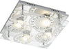 BRILONER---PLAFONIERA-LED-TORA-4-x-GU10-3-watt-250-lumen-3000K-CROMO-E-VETRO-TRASPARENTE