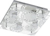 BRILONER---PLAFONIERA-LED-TORA-4-x-GU10-3-watt-250-lumen-3000K-CROMO-E-VETRO-TRASPARENTE