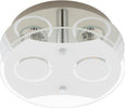 BRILONER---PLAFONIERA-ROTONDA-2-LED-Ø21cm---3W-250LM--CROMO/-VETRO-SATINATO-TRASPARENTE