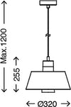BRILONER---SOSPENSIONE-SILVER-D.-32cm-1-LUCE-E27-ARGENTO-ANTICHIZZATO