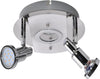 BRILONER--1-PLAFONIERA-Ø20CM--GU10--3LEDx3Wx250LUMEN-+-1-LEDx5Wx400LUMEN---CROMO-SATINATO