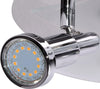 BRILONER--1-PLAFONIERA-Ø20CM--GU10--3LEDx3Wx250LUMEN-+-1-LEDx5Wx400LUMEN---CROMO-SATINATO