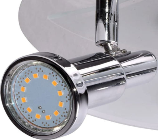 BRILONER--1-PLAFONIERA-Ø20CM--GU10--3LEDx3Wx250LUMEN-+-1-LEDx5Wx400LUMEN---CROMO-SATINATO