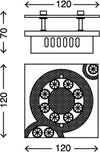 BRILONER-3564-028---APPLIQUE-ROCK-LED-2X5W-400LM