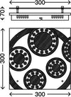 BRILONER-3564-048---PLAFONIERA-ROCK-LED-4X5W-400LM