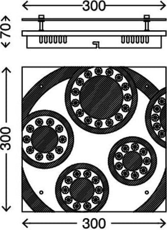 BRILONER-3564-048---PLAFONIERA-ROCK-LED-4X5W-400LM