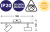BRILONER--BARRA-2-LED-5W--350LUMEN-ARGENTO-ANTICHIZZATO