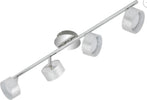 BRILONER--BARRA-SNODATA--4-LEDx5Wx350LUMEN-ARGENTO-ANTICHIZZATO