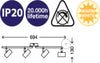 BRILONER--BARRA-SNODATA--4-LEDx5Wx350LUMEN-ARGENTO-ANTICHIZZATO