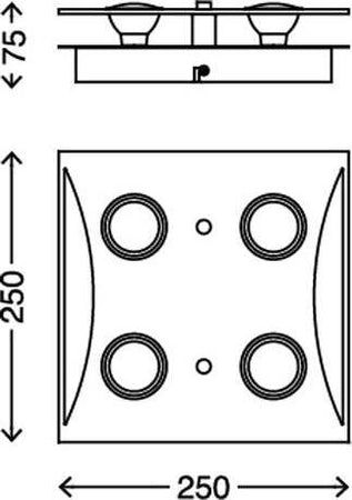 Briloner-Leuchten-Lampada-da-soffitto-GU10,-3-W,-Rettangolare-[Classe-di-efficienza-energetica-A+]