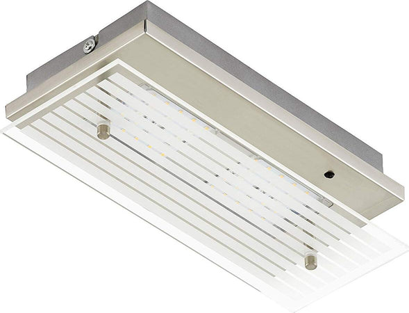 Briloner-Leuchten-LED-Applique-Integrata,-3.6-W,-Satinati,-27-x-12-x-6.6-cm-[Classe-di-efficienza-energetica-A+]