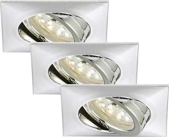 Briloner-Leuchten-Luci-da-Incasso-Integrata,-5-W,-Cromo,-5-unit