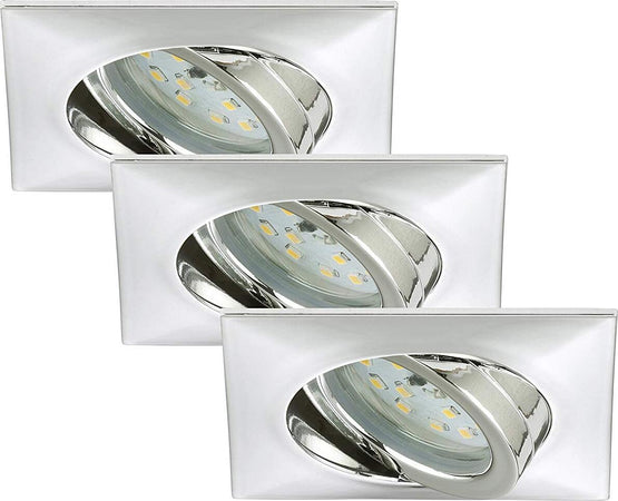 Briloner-Leuchten-Luci-da-Incasso-Integrata,-5-W,-Cromo,-5-unit