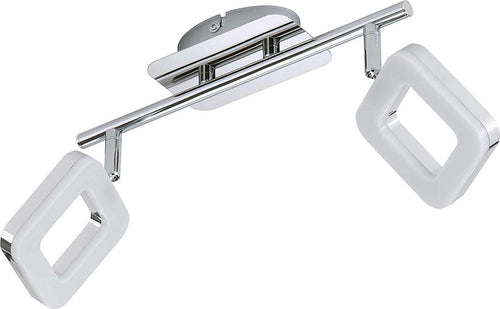 Briloner-Leuchten-Plafoniera-con-2-Faretti-LED-Integrata,-4-W,-Argento-[Classe-di-efficienza-energetica-A+]