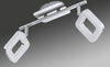 Briloner-Leuchten-Plafoniera-con-2-Faretti-LED-Integrata,-4-W,-Argento-[Classe-di-efficienza-energetica-A+]