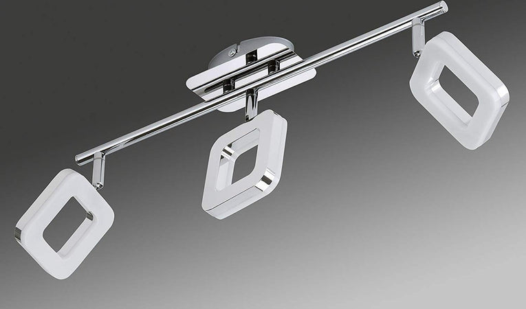 Briloner-Leuchten-Plafoniera-con-3-Faretti-LED-Integrata,-4-W,-Argento-[Classe-di-efficienza-energetica-A+]