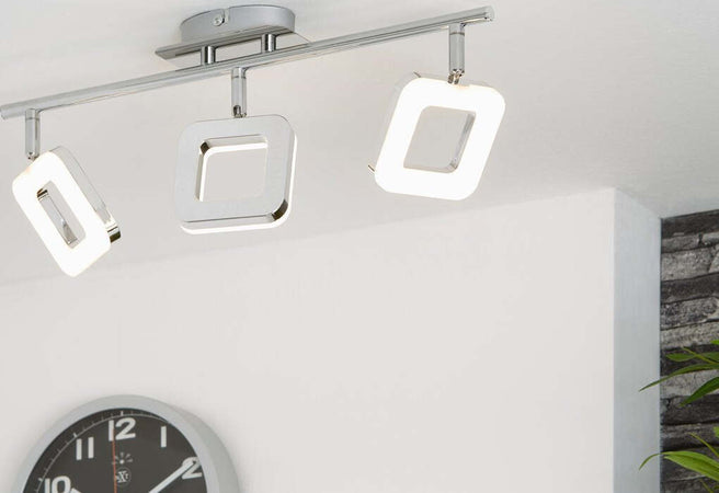 Briloner-Leuchten-Plafoniera-con-3-Faretti-LED-Integrata,-4-W,-Argento-[Classe-di-efficienza-energetica-A+]