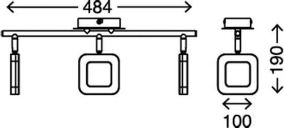 Briloner-Leuchten-Plafoniera-con-3-Faretti-LED-Integrata,-4-W,-Argento-[Classe-di-efficienza-energetica-A+]