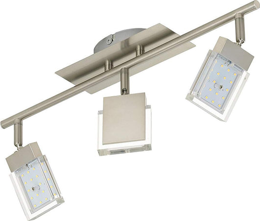 Briloner-Leuchten-Plafoniera-con-FarettiLED-Integrata,-4.5-W,-Satinati,-48.5-x-8-x-8.7-cm-[Classe-di-efficienza-energetica-A+]