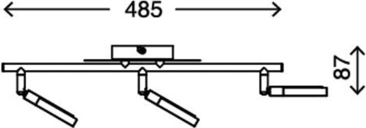 Briloner-Leuchten-Plafoniera-con-FarettiLED-Integrata,-4.5-W,-Satinati,-48.5-x-8-x-8.7-cm-[Classe-di-efficienza-energetica-A+]
